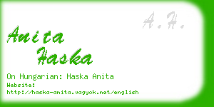 anita haska business card